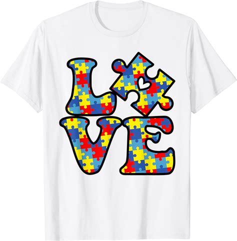 Funny Autism Awareness Puzzle Pieces Love Autistic T Shirt