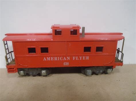 1953 Vintage American Flyer 638 S Gauge Red Caboose Wmetal Trucks