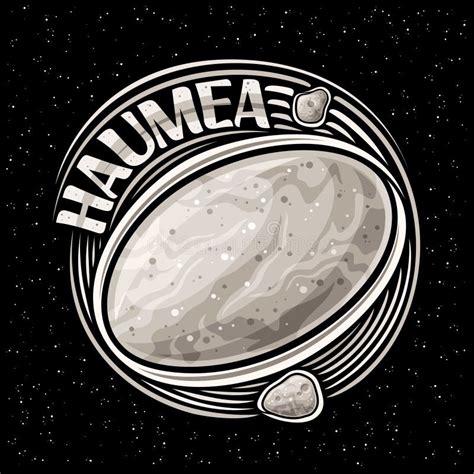 Vector Logo for Dwarf Planet Haumea Stock Illustration - Illustration ...