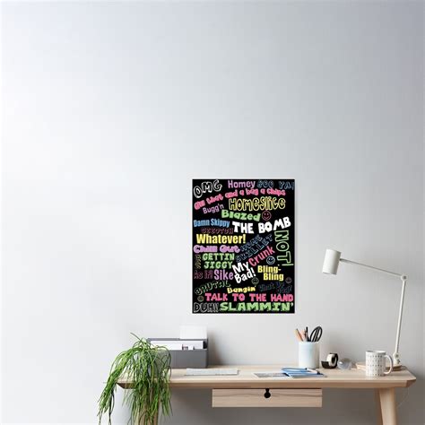 "90s Slang" Poster for Sale by dearvanna | Redbubble