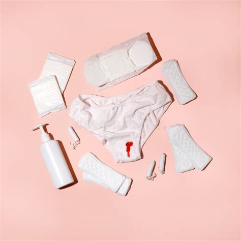 White Cotton Panties For Women With Traces Of Fresh Red Blood And Care