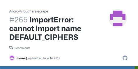 Importerror Cannot Import Name Default Ciphers Issue Anorov