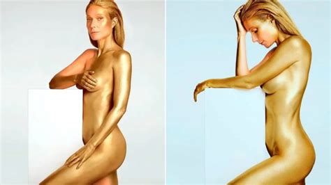 Gwyneth Paltrow Pos Desnuda Como Una Diosa Dorada El Jacaguero