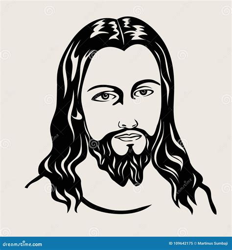 Jesus Christ Face Sketch , Art Vector Design Stock Vector - Illustration of lover, prophets ...