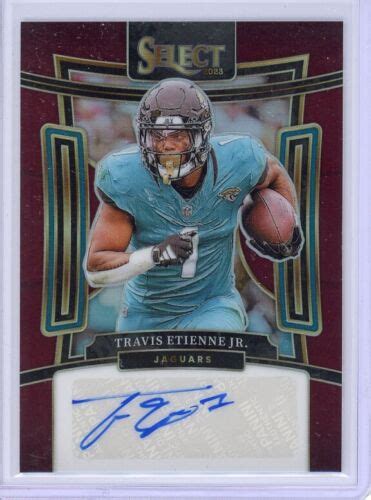 2023 Panini Select Signatures Maroon Prizm SIG 55 Travis Etienne 75