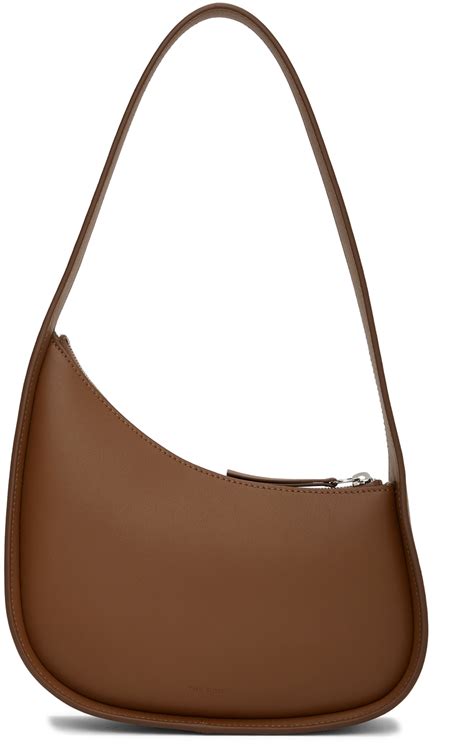 The Row Brown Half Moon Shoulder Bag