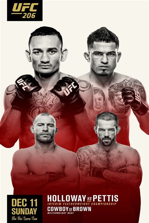 Ufc 206 Holloway Vs Pettis 2016 Posters — The Movie Database Tmdb