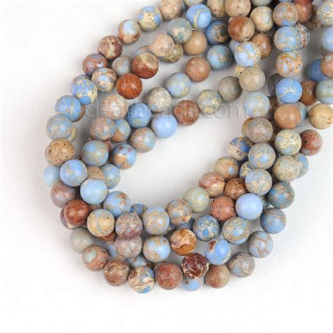 Blue Sea Sediment Jasper Beads For Diy Jewellery Making Dearbeads