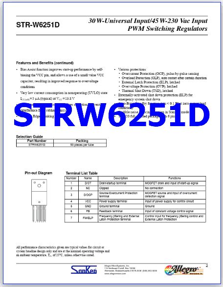STRW6251 Datasheet Meta Search