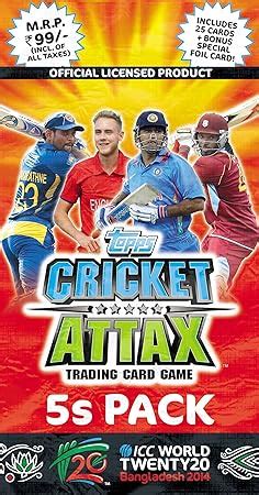 Buy Topps Cricket Attax Icc Blister Multi Color Pack Of Online