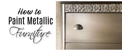 How To Paint Metallic Furniture The Easy Way Metal Furniture Spray