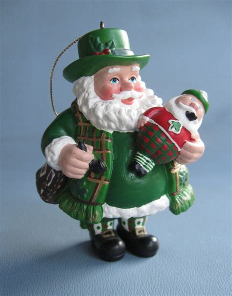 Irish Santa Ornament Vintage Kurt Adler Green Santa Christmas Etsy