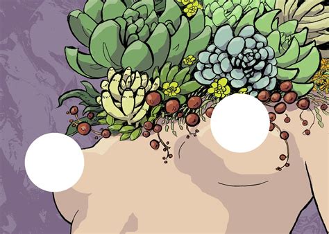 The Lady Of Succulents Nude Drawing Art Print X Etsy