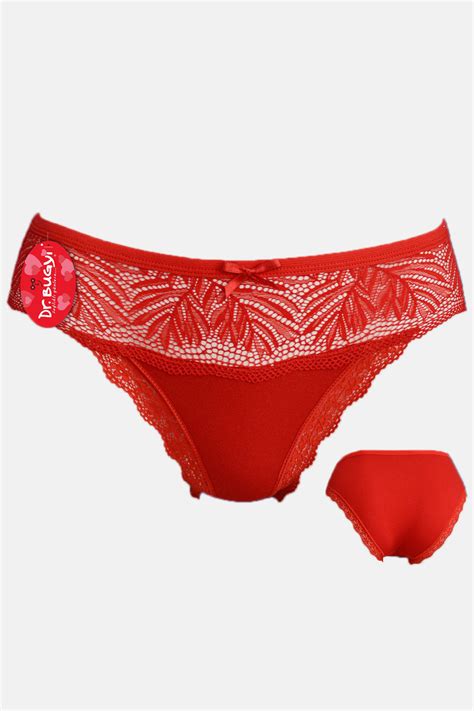 Papatya Dr Bungy Kadın Bikini Külot Ön Üst Dantel Alt Ve Arka Pamuk Pınar Tekstil