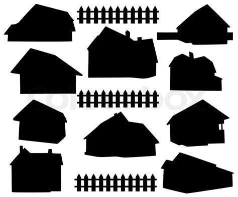 Houses Silhouette Vector