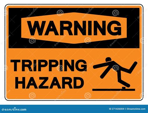 Warning Trip Hazard Symbol Sign Vector Illustration Isolate White