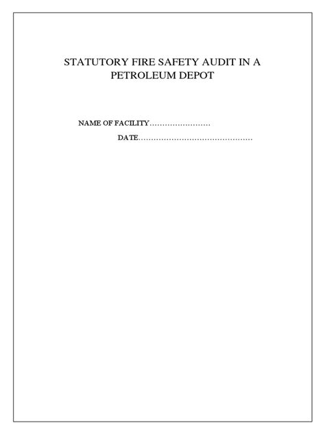 Fire Safety Audit Report Template Pdf Fire Safety Fires