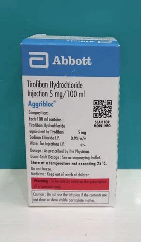 Liquid 5mg Tirofiban Hydrochloride Injection For Blood Clots At Rs