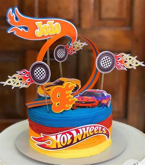 Pin de Ginger Sahar em Santiago Bolo hot wheels Festa hot wheels Aniversário hot wheels