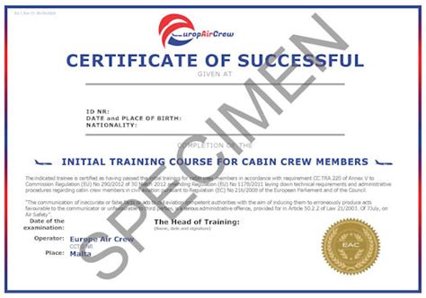 What Is Cabin Crew Attestation Europe Air Crew