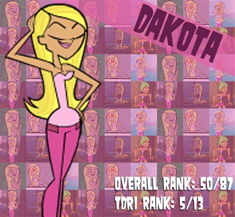 total drama ranking  dakota  quickdrawdynophooey  deviantart