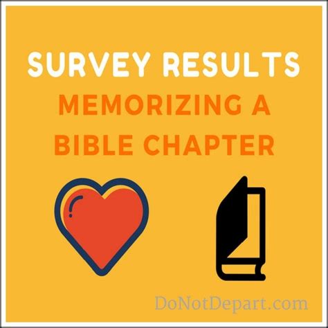 Survey Results On Memorizing Bible Verses Do Not Depart