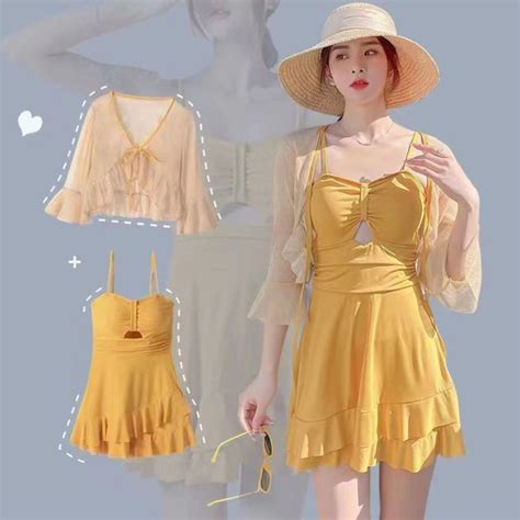 Swimsuit Women S One Piece Sexy Bikini Long Sleeved Sunscreen Korean Version Skirt Student