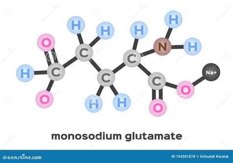 Monosodium Glutamate Structure Vector Stock Vector - Illustration of ...