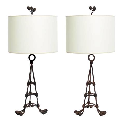Pair Of French Pussy Willow Form Lamps At StDibs