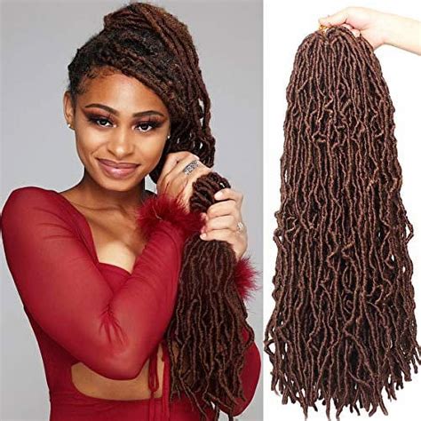 Zrq Inch New Faux Locs Crochet Hair Packs Pre Looped Synthetic