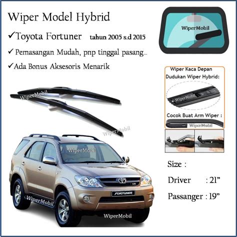 Wiper Hybrid Kaca Mobil Toyota Fortuner