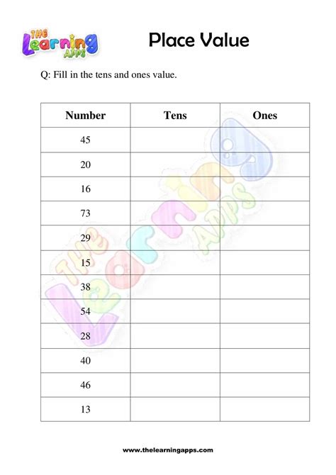 place  grade  worksheets
