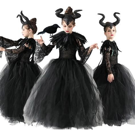 Mal Vola Cosplay Costume Para Meninas Vestido Tutu Senhora Do Mal