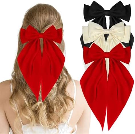 Amazon Silky Satin Hair Accessories Pcs Oversized Barrettes