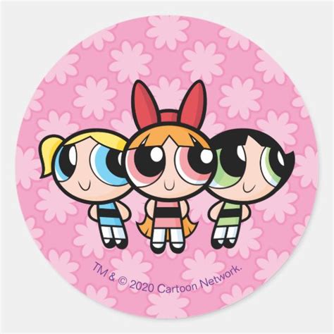 Powerpuff Girls Sugar Spice And Everything Nice Classic Round Sticker