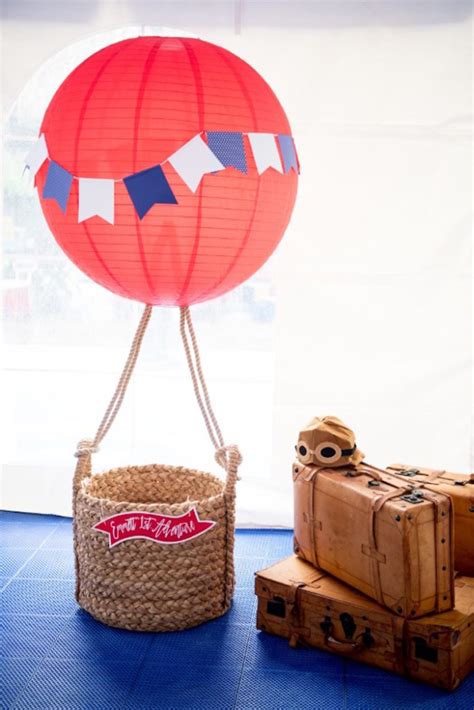 Kara S Party Ideas Sky Is The Limit Hot Air Balloon Birthday Party Kara S Party Ideas