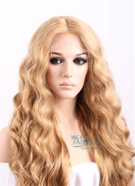 Wavy Golden Blonde Lace Front Synthetic Wig LF244 Dyed Blonde Hair Caramel Blonde Hair Dye
