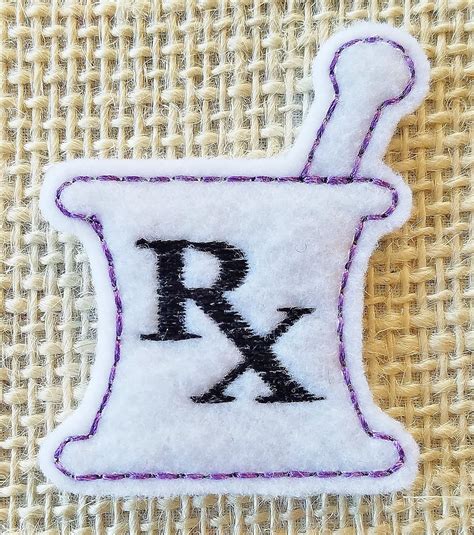 Rx Pharmacy Felties Uncut Pack Of 6 Felt Emb Applique Craft Etsy