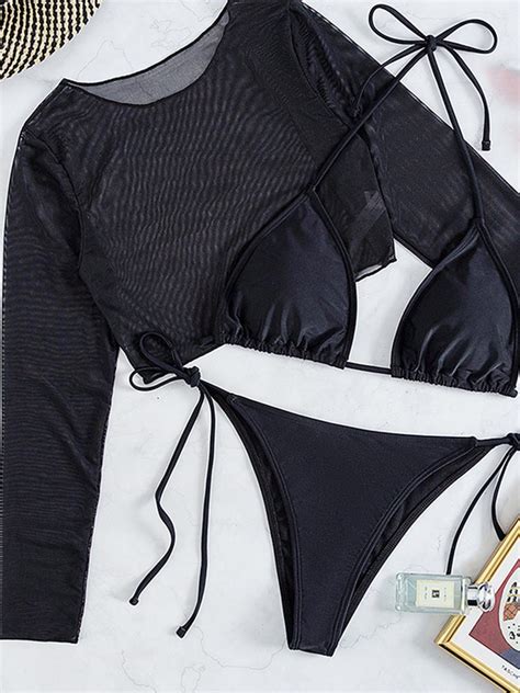Halter Long Sleeve Bikini Set Uniqistic