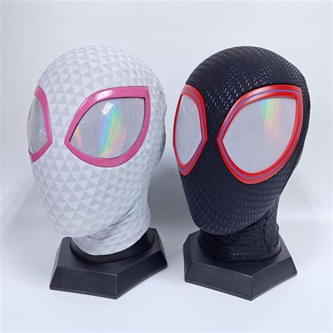 Miles Morales Spiderman Mask Gwen Stacy Cosplay Mask Across the