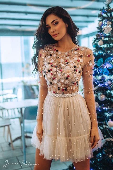 JASMINE NUDE FLOUNCE DRESS Svecane Haljine Jovana Petkovic