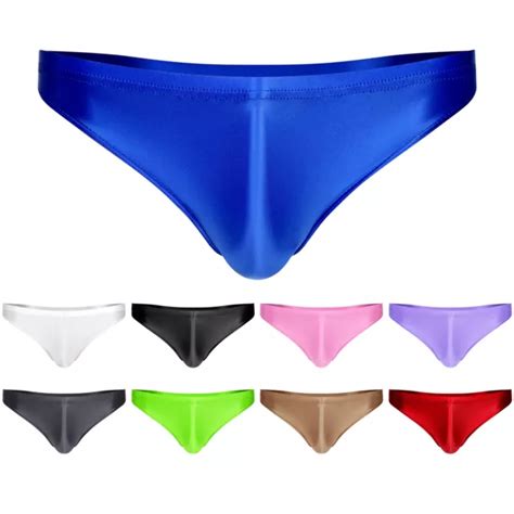 YIZYIF HERREN GLÄNZEND Slip Unterwäsche Low Rise String Tanga Bikini