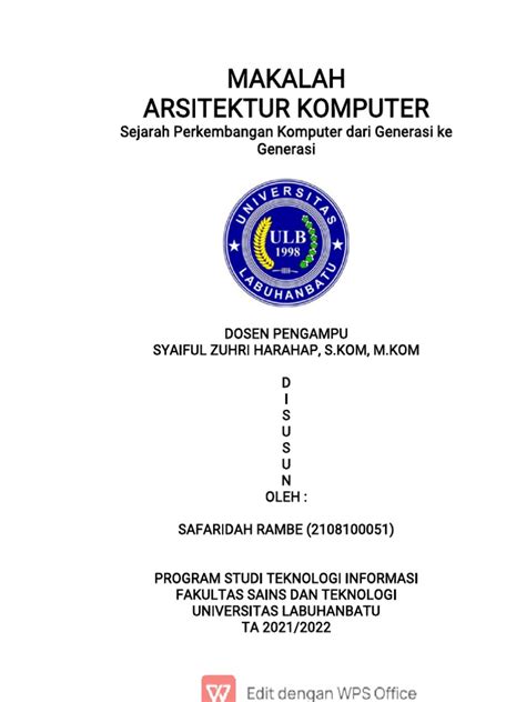 Makalah Arsitektur Data Pdf