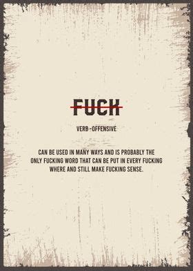 FUCK Poster By Trending Displate Posters Displate