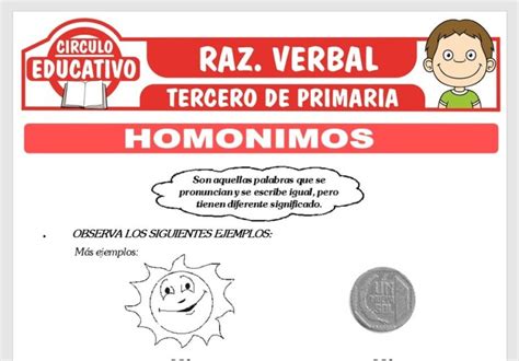 Razonamiento Verbal Para Tercero De Primaria Fichas Gratis