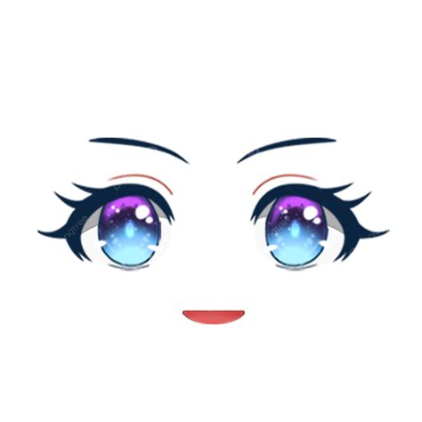 Anime Character Face And Blue Eyes Naive Girl Anime Face Eyes Png