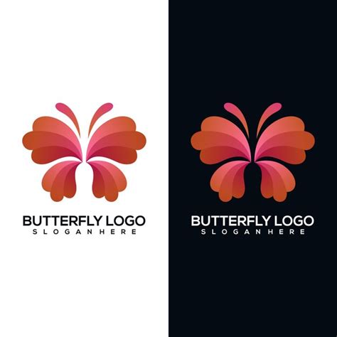 Logotipo De Mariposa Abstracta Vector Premium