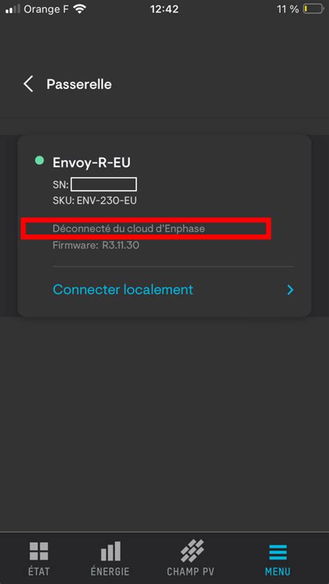 The web interface of my gateway (Envoy-S-Standard-EU) shows that it's ...
