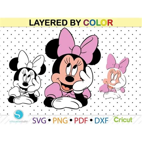 Minnie Mouse Svg Minnie Mouse Clipart Minnie Mouse Layered Inspire