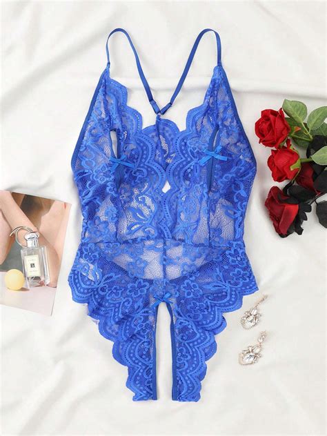 Lace Crotchless Sexy Lingerie Bodysuit No Need To Take Off Elasticity Temptation Fashionable